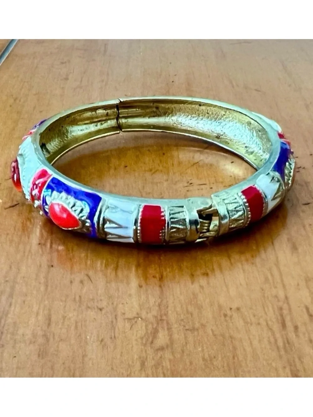 Vintage Enamel Cuff Bracelet